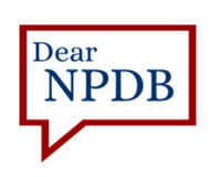 Image of a conversation balloon with text Dear NPDB