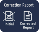 Icon of a correction report.