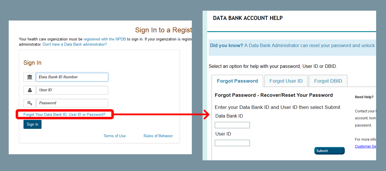 Sign-In help button