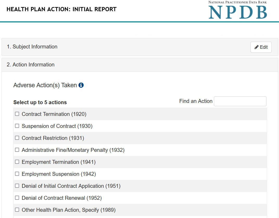 Health Plan Action Screenshot.