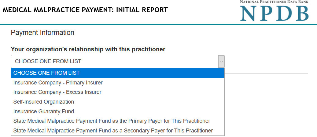 Payment Information Section Screenshot.